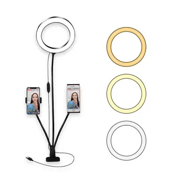 2020 2 IN 1 Lazy Phone Holder 3 Modes LED Fill Light Long Arms Desktop Bed stand Adjustable Double Holder Live Video Streaming
2020 2 IN 1 Lazy Phone Holder 3 Modes LED Fill Light Long Arms Desktop Bed stand Adjustable Double Holder Live Video Streaming