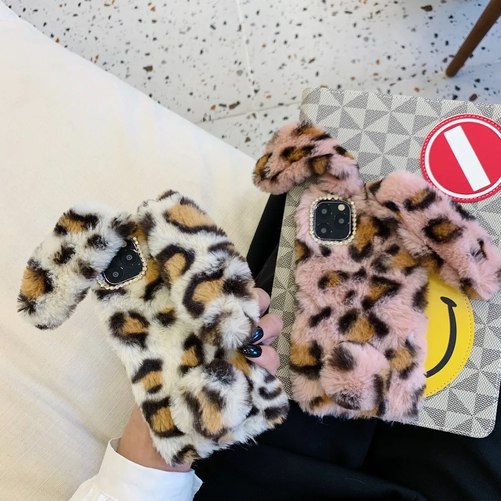 Personalized leopard rabbit plush phone case for IPhone 6 6S 7 8 plus 12 mini 11 12 Pro XR X XS Max for women back cover
Personalized leopard rabbit plush phone case for IPhone 6 6S 7 8 plus 12 mini 11 12 Pro XR X XS Max for women back cover