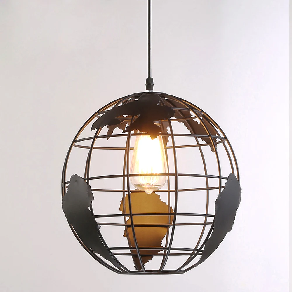 Earth Shape Industrial Vintage Style Chandeliers Simple Wrought Pendant Loft Hanging Ceiling Lamp For Indoor Round Chandeliers
Earth Shape Industrial Vintage Style Chandeliers Simple Wrought Pendant Loft Hanging Ceiling Lamp For Indoor Round Chandeliers
