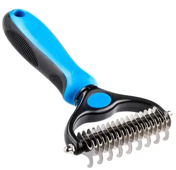 2 Sided Undercoat Rake for Cats & Dogs - Safe Dematting Comb for Easy Mats & Tangles Removing - No More Nasty Shedding and Flyin
2 Sided Undercoat Rake for Cats & Dogs - Safe Dematting Comb for Easy Mats & Tangles Removing - No More Nasty Shedding and Flyin