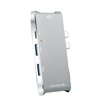 YC-204B USB-C HDMI 4K Adapter Thunderbolt 3 Type C Hub SD Mini SD Card Reader+Type-C Charger Port for M a c B o o k Pro
YC-204B USB-C HDMI 4K Adapter Thunderbolt 3 Type C Hub SD Mini SD Card Reader+Type-C Charger Port for M a c B o o k Pro