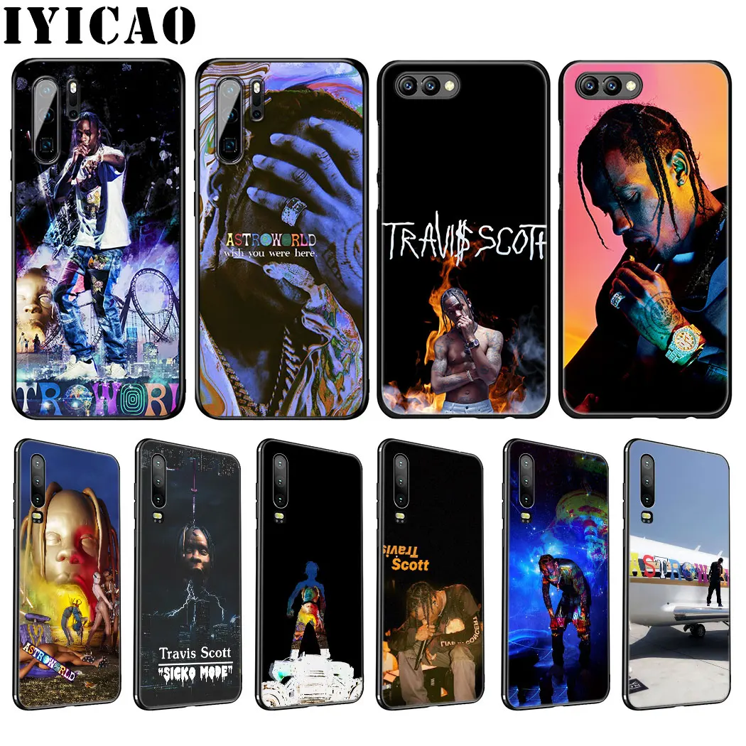 Мягкий чехол IYICAO с изображением Трэвиса Скотта для huawei P30 P20 Pro P10 P8 P9 Lite Mini 2017 P Smart Z