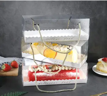 10PCS Transparent portable cake roll box towel roll box Swiss roll rectangular chiffon cake box Free Shipping
10PCS Transparent portable cake roll box towel roll box Swiss roll rectangular chiffon cake box Free Shipping