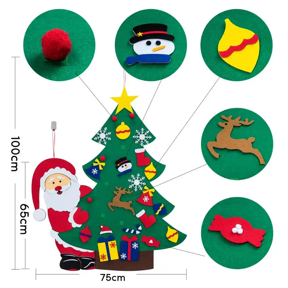 year xmas gifts artificial tree wall christmas decoration for