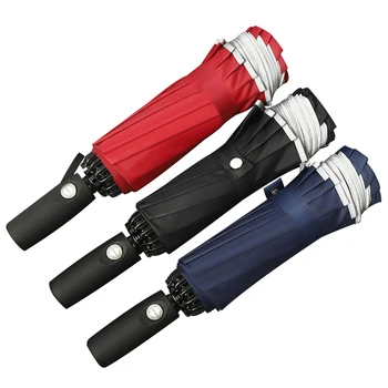 Reverse Umbrella Folding 3-Stage 12 Ribs Navy Black Burgundy Women's Big Umbrella Male Female Parasol For Girl From Rain And Sun
Reverse Umbrella Folding 3-Stage 12 Ribs Navy Black Burgundy Women's Big Umbrella Male Female Parasol For Girl From Rain And Sun