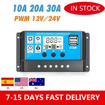 10/20/30A Solar Charge Controller12/24V Auto PWM LCD Dual USB 5V Output Solar Cell Panel Regulator Home BatteryCharger
10/20/30A Solar Charge Controller12/24V Auto PWM LCD Dual USB 5V Output Solar Cell Panel Regulator Home BatteryCharger