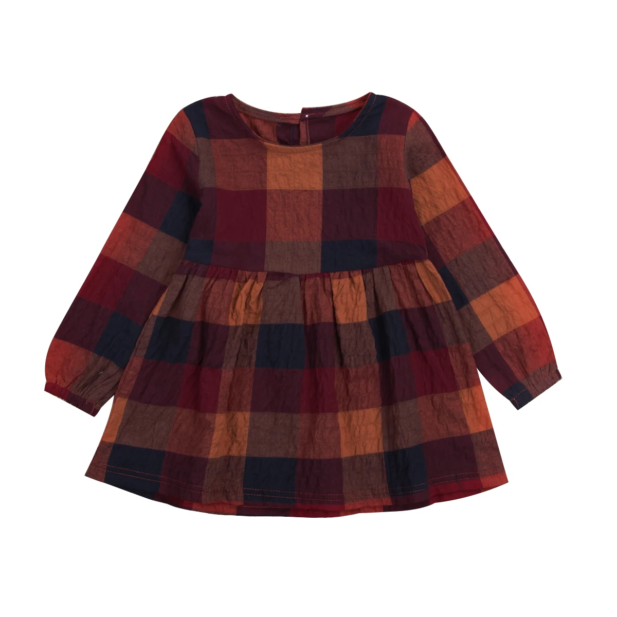 Infant Children Girl Clothes Casual Style Dress Baby Girl Loose Plaid Pattern Long Sleeve Round Neck Dresses
Infant Children Girl Clothes Casual Style Dress Baby Girl Loose Plaid Pattern Long Sleeve Round Neck Dresses
