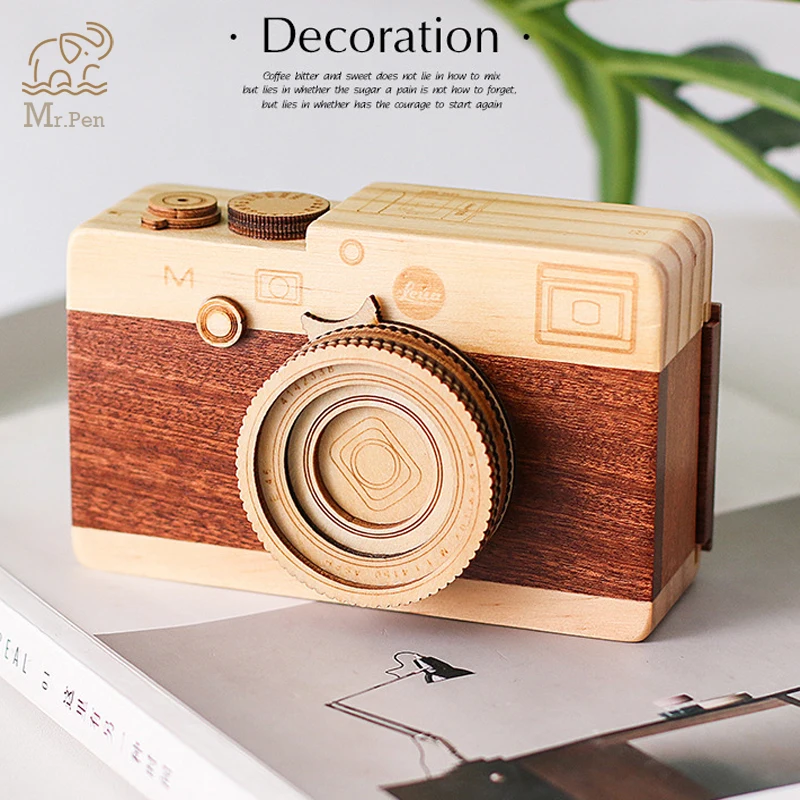 Retro Camera Shape Pen Holder Wooden Music Box Home Office Desk Decoration Makeup Brushes Pencil Organizer Wood Crafts Gifts
Retro Camera Shape Pen Holder Wooden Music Box Home Office Desk Decoration Makeup Brushes Pencil Organizer Wood Crafts Gifts