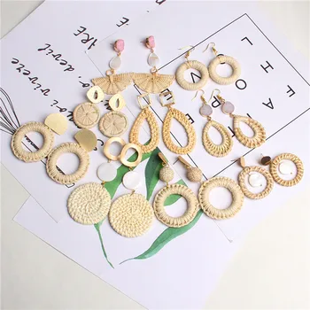 Boho Handmade Geometric Rattan Weave Chandelier Earrings For Women Round Square Triangle Drop Dangle Earring Party Gifts 2019
Boho Handmade Geometric Rattan Weave Chandelier Earrings For Women Round Square Triangle Drop Dangle Earring Party Gifts 2019