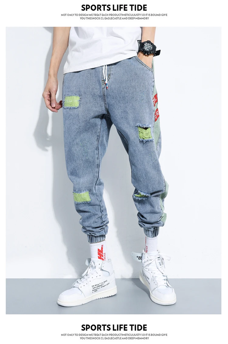 Waliicorners Men Jeans Vintage Designer Loose Fit Multi Pockets Denim Cargo Pants Streetwear Hip Hop Harem Jeans 9 H49d24ee1163a4f1c82fd4623545b59a2p