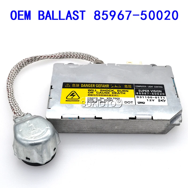 SUKIOTO OEM Replacement DDLT002 85967-50020 D2S Xenon HID Ballast Kit 35W Cnlight Xenon Bulb Lamp D2S 6000K 8000K 4300K 5000K (4)