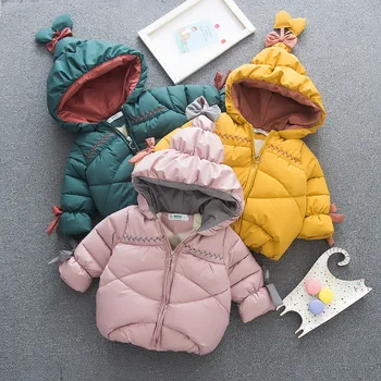 Baby Winter New Coat Girl Warm Cotton Jacket Pointed Hat Bow Thick Bread Cotton Coat Jacket Girl Fur Collar Hooded Coat Jacket
Baby Winter New Coat Girl Warm Cotton Jacket Pointed Hat Bow Thick Bread Cotton Coat Jacket Girl Fur Collar Hooded Coat Jacket
