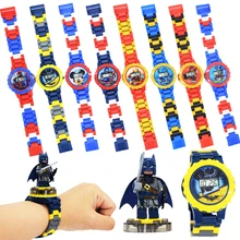 Super héros enfants regarder bloc de construction montre Ninjagoed Marvel Avengers Compatible avec les figurines Legoed briques jouets Minecrafted(China)