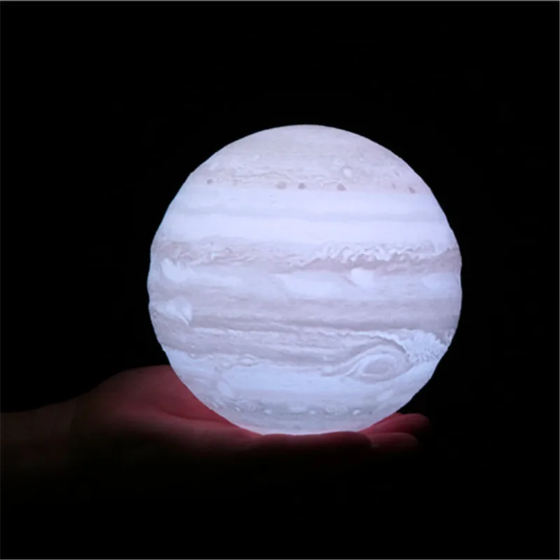 Фонарик с 3D-принтом Jupiter креативный романтичный фонарь планетой 16 цветов