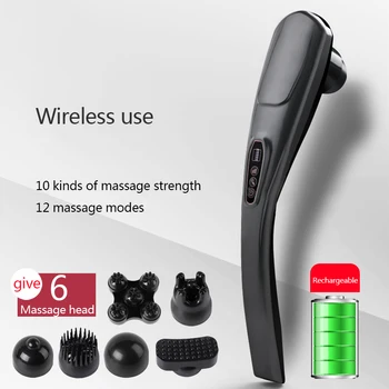 New 6 Massage Heads Electric Handheld Massager Hammer Vibrating Double Head Neck Back Body Cervical Vertebra Relax Stick Roller
New 6 Massage Heads Electric Handheld Massager Hammer Vibrating Double Head Neck Back Body Cervical Vertebra Relax Stick Roller