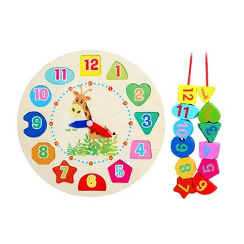 Montessori Wooden Figure Alarm Clock Cognitive Digital Shape Toy Lanyard Threading Building Blocks Multi-function Assembly Toy
Montessori Wooden Figure Alarm Clock Cognitive Digital Shape Toy Lanyard Threading Building Blocks Multi-function Assembly Toy