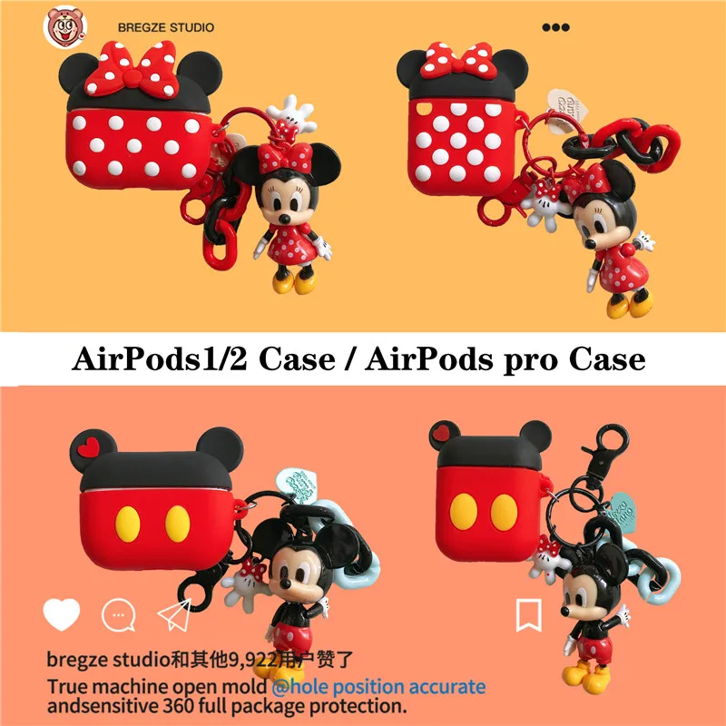 Disney Cute Cartoon Mickey Minnie Mouse with The Same Pendant Headphone Case For Apple Airpods 1/2 Pro 3 Silicone Earphone Cover
Disney Cute Cartoon Mickey Minnie Mouse with The Same Pendant Headphone Case For Apple Airpods 1/2 Pro 3 Silicone Earphone Cover