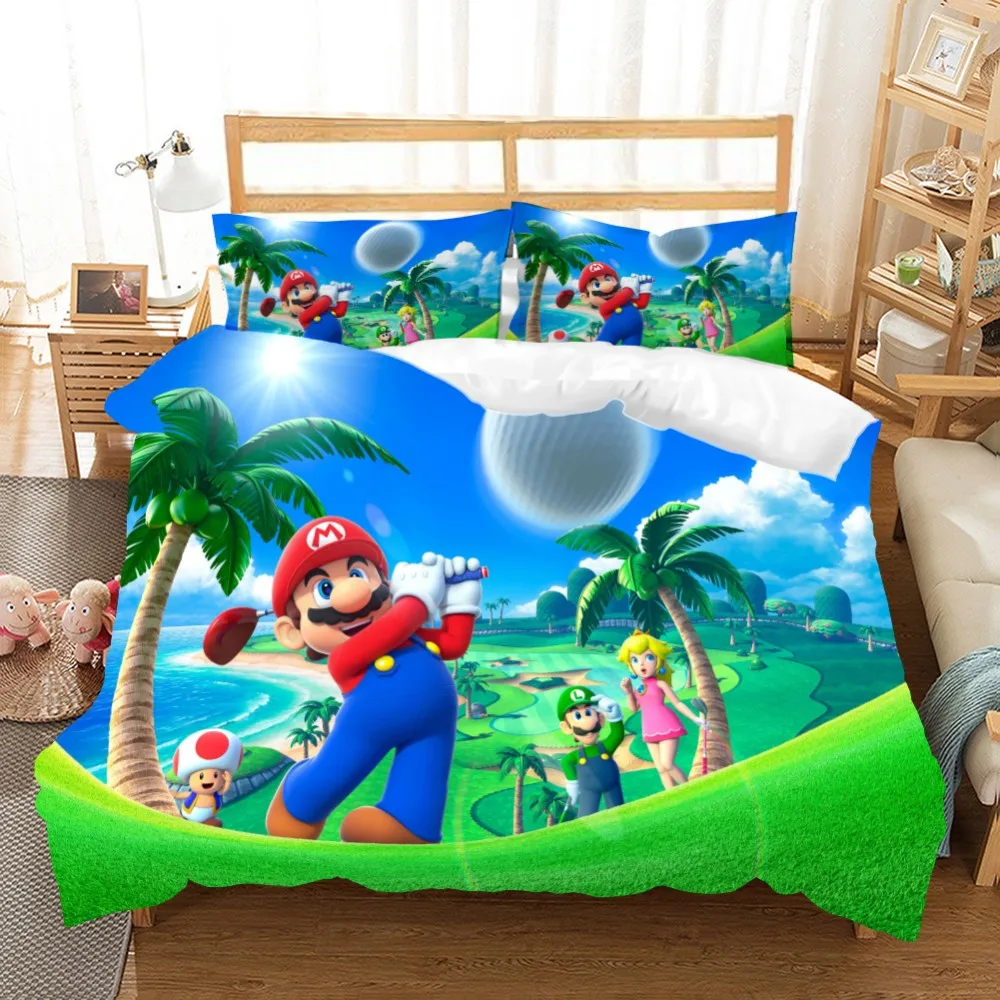 Tropical Plam Tree Blue Ocean Bedding Set Family Queen Double Home Duvet Cover Set Super Mario 3D Print Comforter Set Pillowcase
Tropical Plam Tree Blue Ocean Bedding Set Family Queen Double Home Duvet Cover Set Super Mario 3D Print Comforter Set Pillowcase