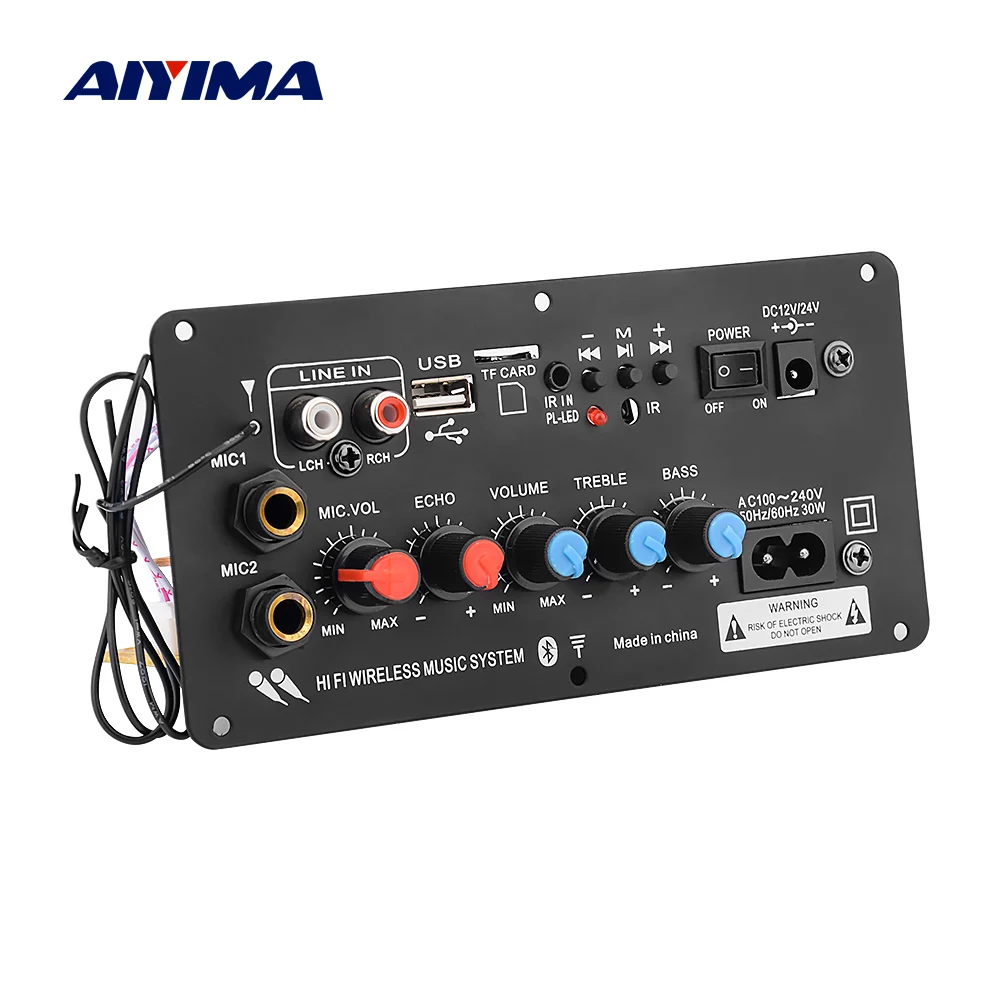 AIYIMA Subwoofer Digital Bluetooth Amplifier Board Dual Microphone Karaoke Amplifier Reverb 12V 24V 220V For 8-12 Inch Speaker
AIYIMA Subwoofer Digital Bluetooth Amplifier Board Dual Microphone Karaoke Amplifier Reverb 12V 24V 220V For 8-12 Inch Speaker
