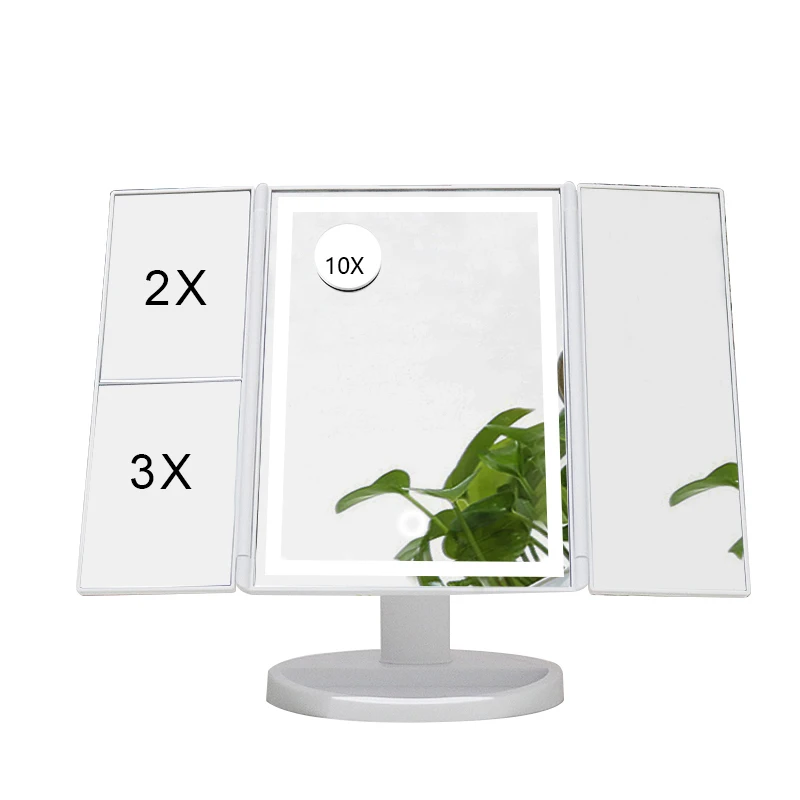 Touch Screen Makeup Mirror with 22 LED Light 1X/2X/3X/10X Magnifying Glass Compact Vanity Mirror Flexible Cosmetics Mirrors girl
Touch Screen Makeup Mirror with 22 LED Light 1X/2X/3X/10X Magnifying Glass Compact Vanity Mirror Flexible Cosmetics Mirrors girl