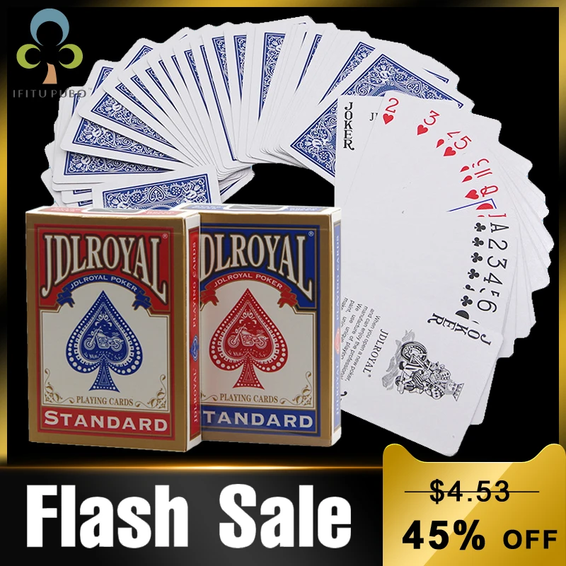 Новейшие красные/синие стандартные игральные карты Jdlroyal для покера герметичные