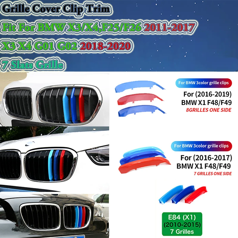 Kidney Grill Cover Clip Trim 7 8 Slats Racing Grille Fit For BMW X1 E84 2010-2015 F48 2016-2018 M Performance Accessories
Kidney Grill Cover Clip Trim 7 8 Slats Racing Grille Fit For BMW X1 E84 2010-2015 F48 2016-2018 M Performance Accessories