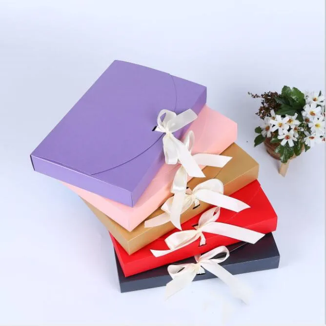 10pcs colored kraft paper gift box package valentines day gift