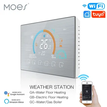 WiFi Thermostat Programmable Temperature Controller Underfloor Water/Gas Boiler Weather Station Tuya Smart Alexa Voice Control
WiFi Thermostat Programmable Temperature Controller Underfloor Water/Gas Boiler Weather Station Tuya Smart Alexa Voice Control