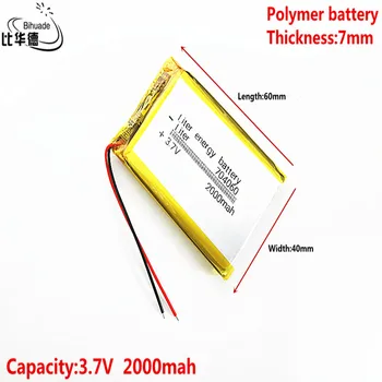 Liter energy battery Good Qulity 3.7V,2000mAH 704060 Polymer lithium ion / Li-ion battery for tablet pc BANK,GPS,mp3,mp4
Liter energy battery Good Qulity 3.7V,2000mAH 704060 Polymer lithium ion / Li-ion battery for tablet pc BANK,GPS,mp3,mp4