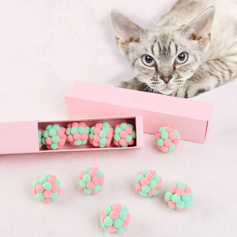 6PCS Cat Toy Plush Bell Ball Set Gift Box Chewing Molar Cleaning Teeth Plush Soft Bouncy Bolus Pet Interactive Training Supplies
6PCS Cat Toy Plush Bell Ball Set Gift Box Chewing Molar Cleaning Teeth Plush Soft Bouncy Bolus Pet Interactive Training Supplies