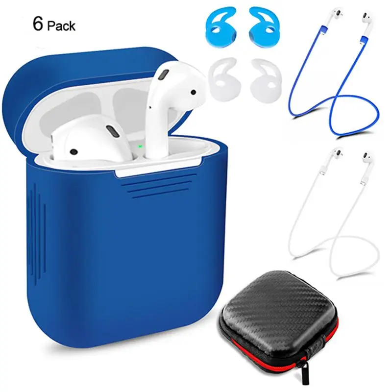DishyKooker 6 Pcs/Set Silicone Protective Cover & Receiving box & Anti Lost Strap & Ear Cover Hooks for Apple AirPods Case
DishyKooker 6 Pcs/Set Silicone Protective Cover & Receiving box & Anti Lost Strap & Ear Cover Hooks for Apple AirPods Case