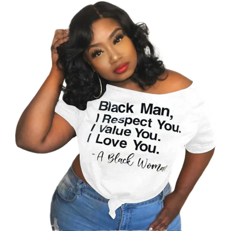 2020 Summer Women 's T-Shirt European and American Hot Style Model Letter Black Man Print Casual Fashion Clothes
2020 Summer Women 's T-Shirt European and American Hot Style Model Letter Black Man Print Casual Fashion Clothes