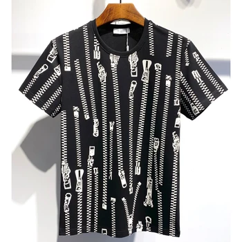 Men's short sleeve T-shirt fashion creativity Full Zip printing trend pure cotton Europe and America Summer leisure top 2020
Men's short sleeve T-shirt fashion creativity Full Zip printing trend pure cotton Europe and America Summer leisure top 2020