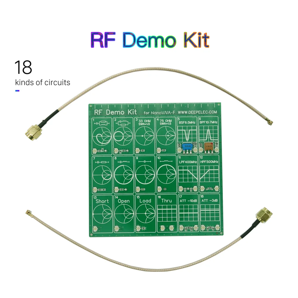RF Demo Kit NanoVNA RF Tester For NanoVNA-F Vector Network Analyzer Board Filter Attenuator
RF Demo Kit NanoVNA RF Tester For NanoVNA-F Vector Network Analyzer Board Filter Attenuator