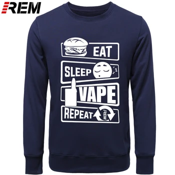 REM Colors Classic O-neck Men's Novelty Design Eat Sleep Vape Repeat Fashion Funny Tops Hoodies, Sweatshirts 
REM Colors Classic O-neck Men's Novelty Design Eat Sleep Vape Repeat Fashion Funny Tops Hoodies, Sweatshirts