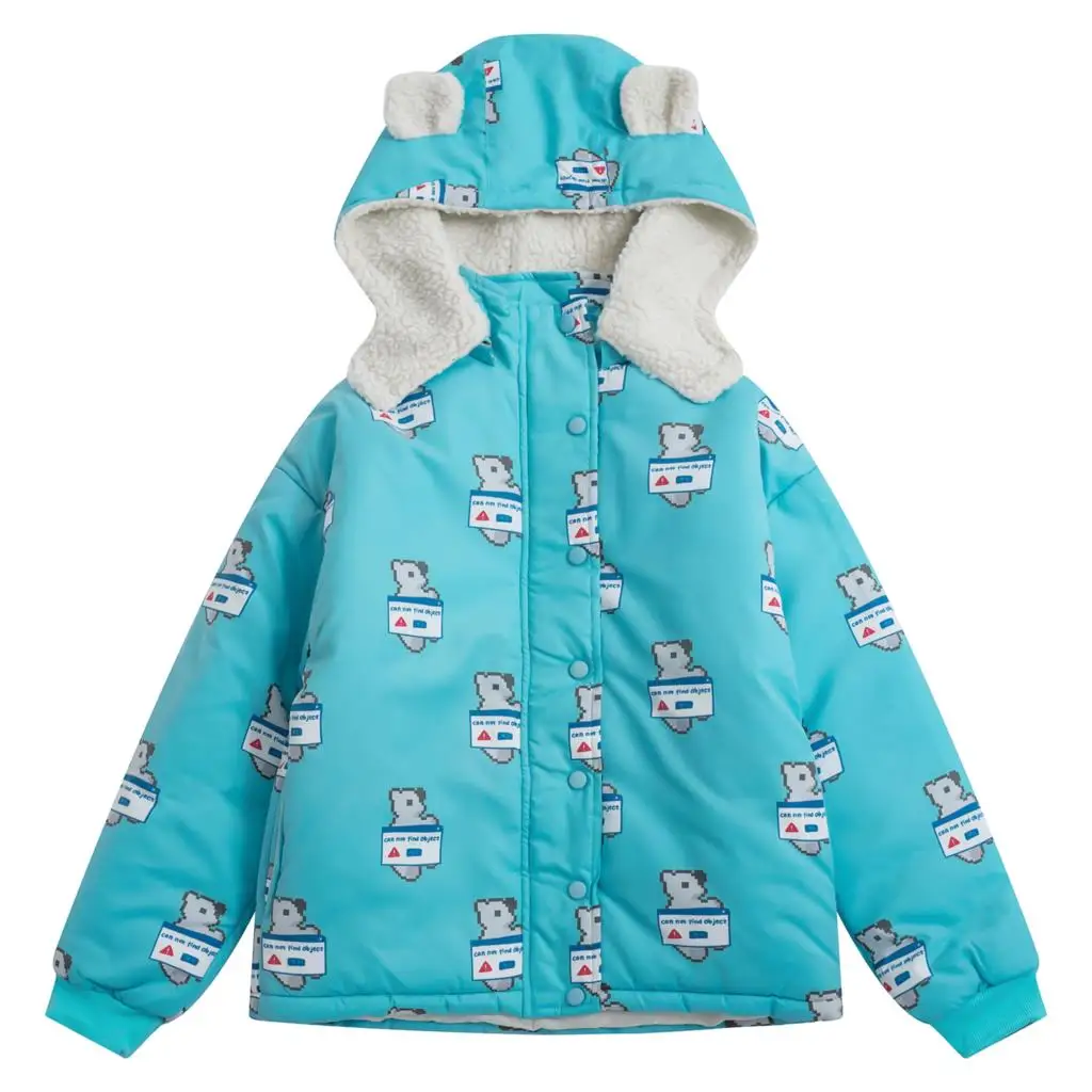 Loose Winter Jackets New Design Preppy Style Women Parkas Coats Hooded Wool Liner Cartoon Bears Print Ladies Warm Outwear
Loose Winter Jackets New Design Preppy Style Women Parkas Coats Hooded Wool Liner Cartoon Bears Print Ladies Warm Outwear