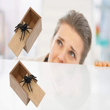 

Spider Scare Box Magic Tricks Case Close Up Magia Funny Magie Mentalism Illusion Gimmick Props Joke Toy For Kids