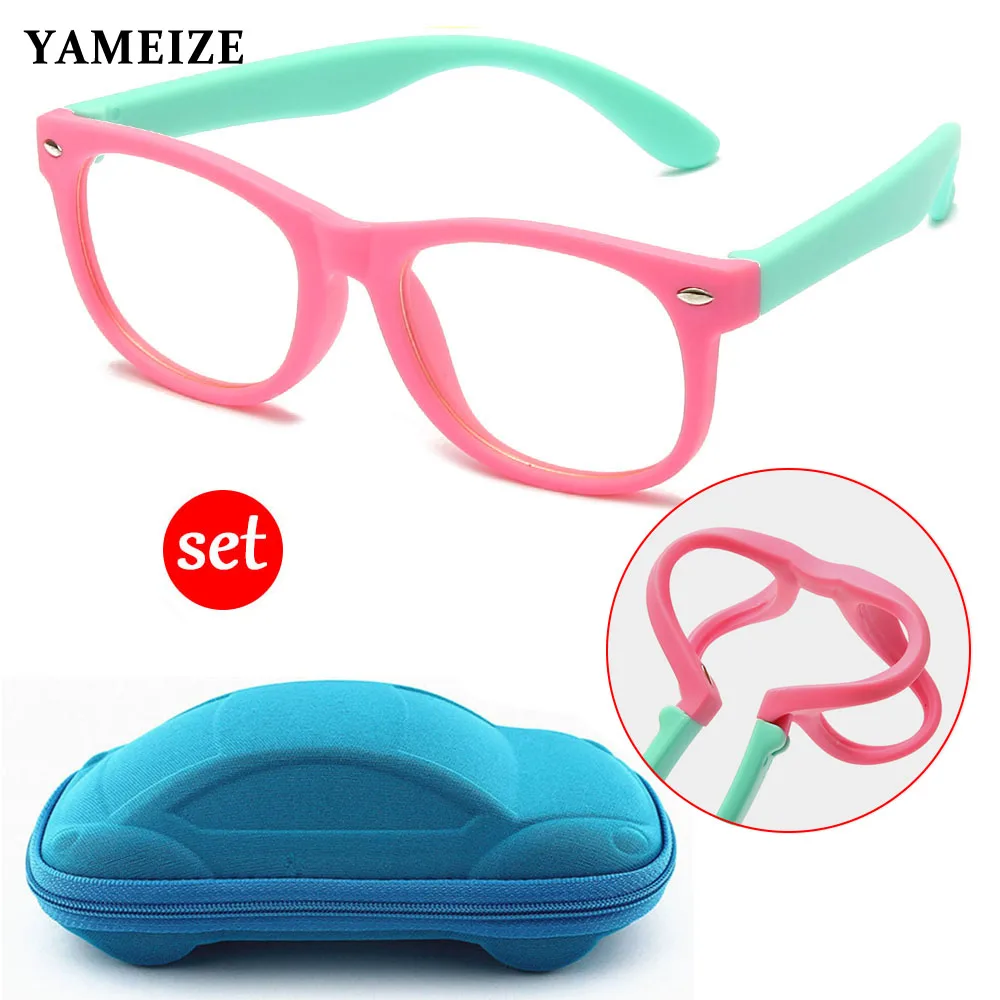 YAMEIZE Fashion Anti Blue Light Kids Glasses Flexible Optical Frame Boy Computer Tranparent Anti Reflective With Glasses Case
YAMEIZE Fashion Anti Blue Light Kids Glasses Flexible Optical Frame Boy Computer Tranparent Anti Reflective With Glasses Case