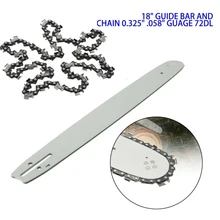 18 Inch Guide Bar 72 DL 0.325" LP 0.058 Guage Chainsaw Saw Chain Blade For 62CC 58CC 52CC Tarus Timbertech Saw Bracket Cutter
18 Inch Guide Bar 72 DL 0.325" LP 0.058 Guage Chainsaw Saw Chain Blade For 62CC 58CC 52CC Tarus Timbertech Saw Bracket Cutter