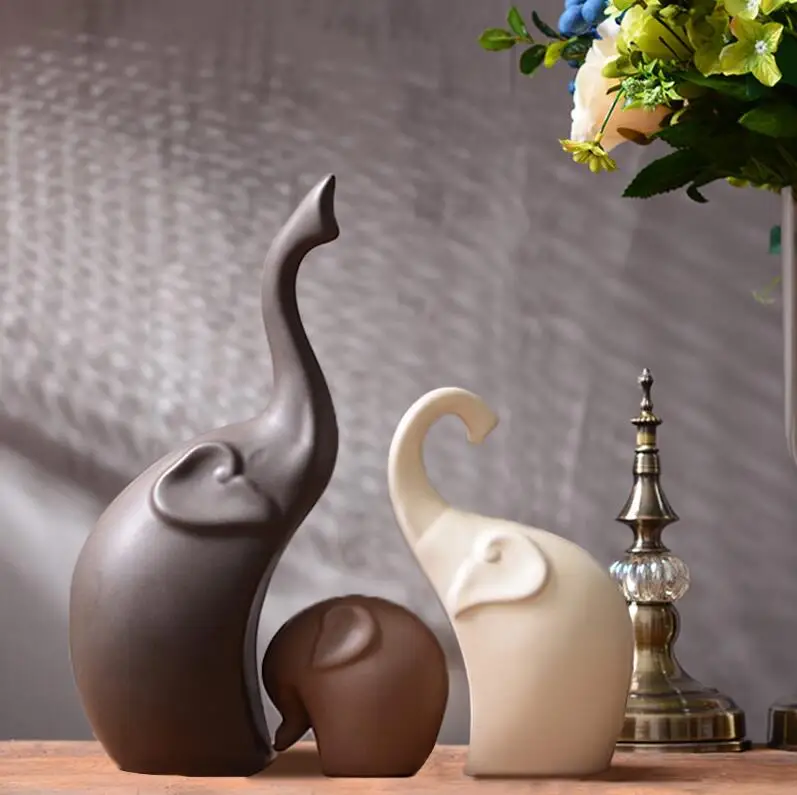 Простые современные керамические фигурки орнамент для гостиной украшение дома