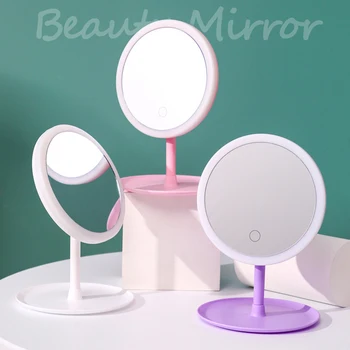 Makeup Mirror With Led Light Backlit Storage Mirror Standing Mirror Touch Screen Vanity Mirror Table Desk Cosmetic Mirrors
Makeup Mirror With Led Light Backlit Storage Mirror Standing Mirror Touch Screen Vanity Mirror Table Desk Cosmetic Mirrors
