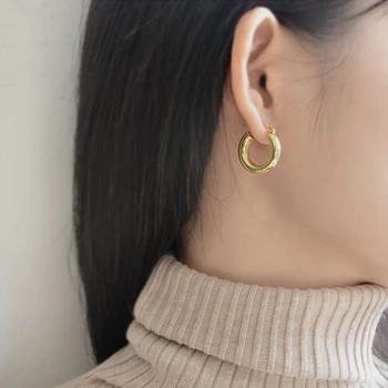 GHIDBK 925 Sterling Silver Minimalist Hoop Earrings Statement Geometrical Circle Earring Hoops Classic Street Style Earring
GHIDBK 925 Sterling Silver Minimalist Hoop Earrings Statement Geometrical Circle Earring Hoops Classic Street Style Earring