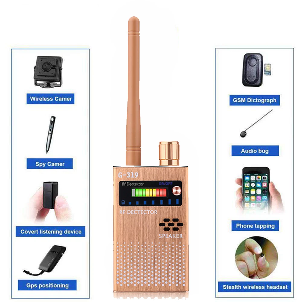 Camera Detector Anti Wireless RF Signal Detector GPS Camera Signal Detector GSM Listening Device Radio Scanner Signal Finder
Camera Detector Anti Wireless RF Signal Detector GPS Camera Signal Detector GSM Listening Device Radio Scanner Signal Finder