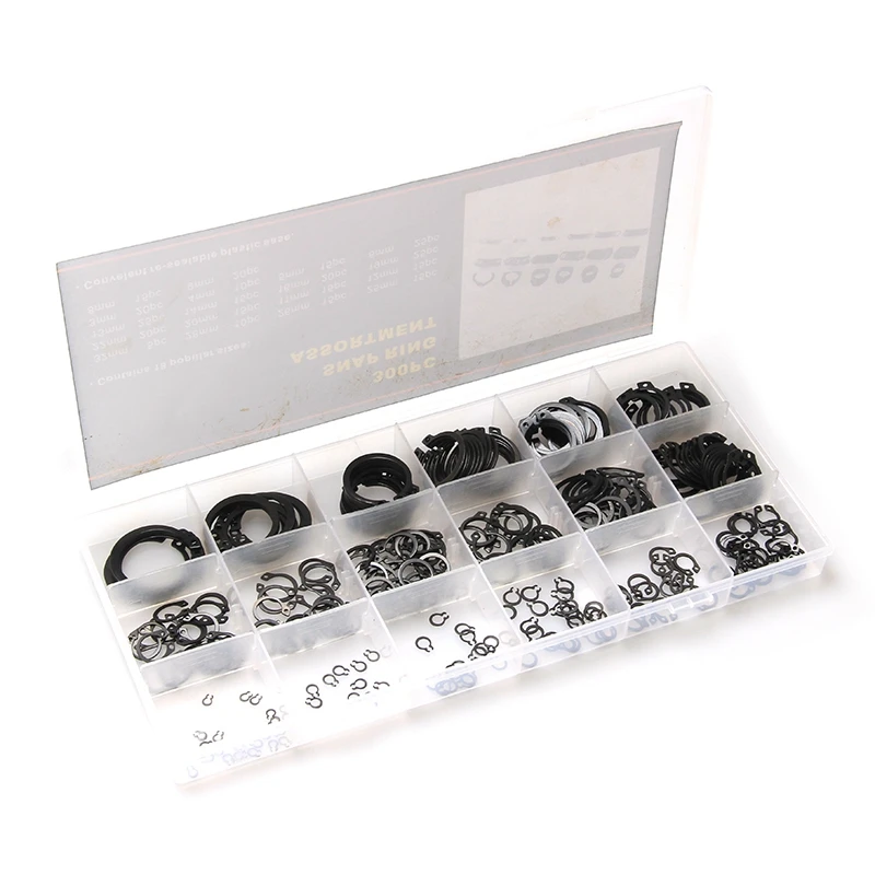 300PCS Elastic Retaining Ring Group Fixed Anti-Loosening Clip Locking Snap Ring Retaining Ring Classification Setting Hole Colla
300PCS Elastic Retaining Ring Group Fixed Anti-Loosening Clip Locking Snap Ring Retaining Ring Classification Setting Hole Colla