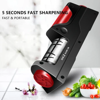 Two Stages Knife Sharpener Kitchen Sharpening Stone 2 Slot Electric Home Knife Sharpening Tool 3000mAh Rechargeable USB
Two Stages Knife Sharpener Kitchen Sharpening Stone 2 Slot Electric Home Knife Sharpening Tool 3000mAh Rechargeable USB