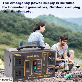 110V-220V 12V 40AH lithium battery Portable solar power station 480WH Inverter AC300W socket For car outdoor camping Travel 
110V-220V 12V 40AH lithium battery Portable solar power station 480WH Inverter AC300W socket For car outdoor camping Travel