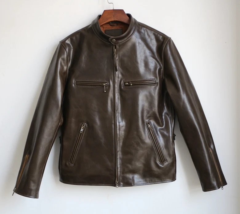Free shipping.super quality horse hide jacket.japan style.genuine leather jackets.vintage classics man slim coat.sales 
Free shipping.super quality horse hide jacket.japan style.genuine leather jackets.vintage classics man slim coat.sales