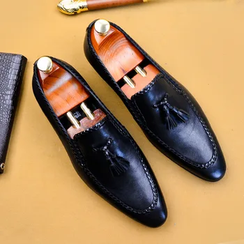 Cow Leather Dress Shoes Business Dress Brand British Style Genuine Leather Shoes Man Pointed Toe Handmade Shoes
Cow Leather Dress Shoes Business Dress Brand British Style Genuine Leather Shoes Man Pointed Toe Handmade Shoes