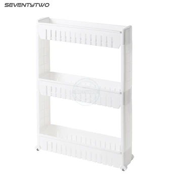 3/4 Layer Gap Kitchen Storage Rack Slim Slide Tower Movable Assemble With Wheels Bathroom Organizer Plastic Shelf Gap Holder
3/4 Layer Gap Kitchen Storage Rack Slim Slide Tower Movable Assemble With Wheels Bathroom Organizer Plastic Shelf Gap Holder