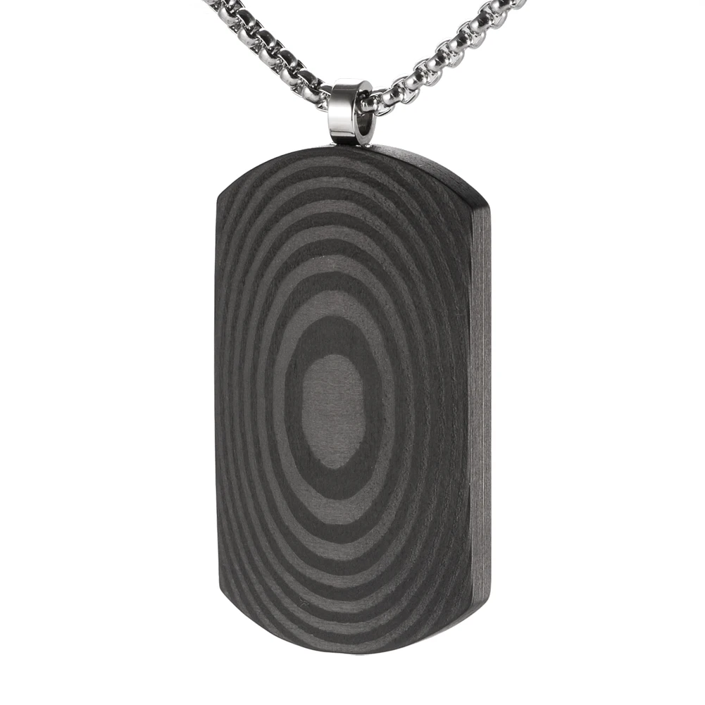 Men's Jewelry Carbon Fiber Pendant Brushed Black Solid Carbon Fiber Dog Tag Pendant Necklace for Men With Stainless steel Chain
Men's Jewelry Carbon Fiber Pendant Brushed Black Solid Carbon Fiber Dog Tag Pendant Necklace for Men With Stainless steel Chain